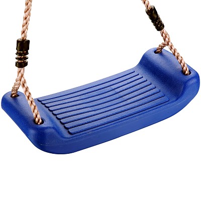 Swing seat made of plastic, blue