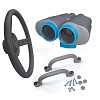 Climbing frame set steering wheel, binoculars and handles gray