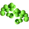 Set of 20 cover caps 8-10mm apple green