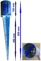 Ground Socket for Roundwood Beams Ø 101 mm