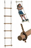 Rope Ladder with 6 Rungs 2 m long