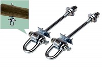 Set of 2 swing hooks “through” - type D - 160mm bar length