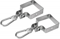 Set of 2 swing hooks 90 x 90mm galvanized