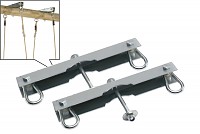 Set of 2 hooks for double seat swings