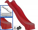 Wave Slide 2,40m with water connection red