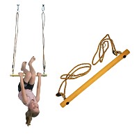 Wooden trapeze for swing or play tower