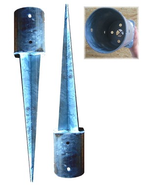 Set of 2 ground sockets Ø121mm Set of 2 ground sockets Ø121mm