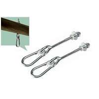 Set of 2 swing hooks “through” - type 0 - 160mm bar length