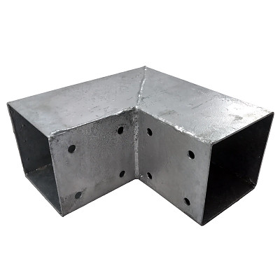 Wood connector square 2-way 90x90cm 2mm hot-dip galvanized