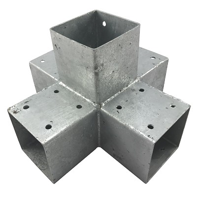 Wood connector square 5-way 90x90cm 2mm hot-dip galvanized