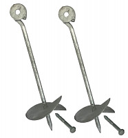 Set of 2 ground anchors - 30cm