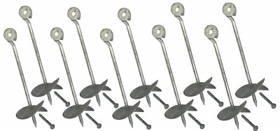 Set of 10 ground anchors - 30cm