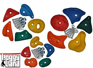 Climbing stone set 15 pieces, mixed size S, M and L. Climbing stone set 15 pieces, mixed size S, M and L.