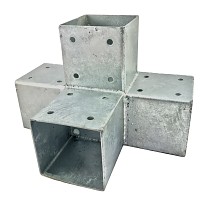 Wood connector square 4-way 70x70cm