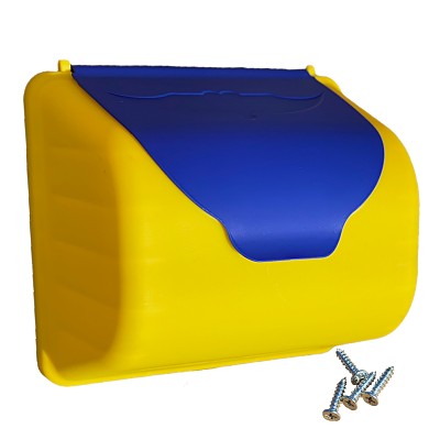 Yellow / blue mailbox