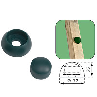 Set of 10 cover caps 8-10mm green