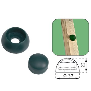 Set of 10 cover caps 8-10mm green Set of 10 cover caps 8-10mm green