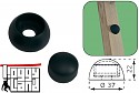 20 pieces of bolt cover 8 / 10mm black cover caps