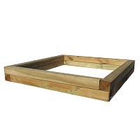 KDI sandpit 162x162x22cm made of pine wood