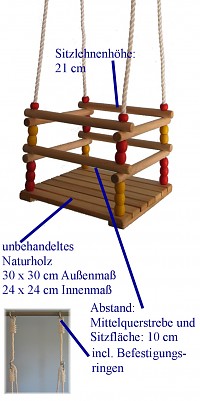 Gitterschaukel, Kleinkindschaukel, Babyschaukel