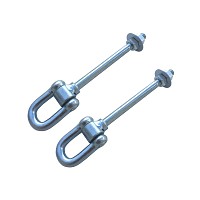 Set of 2 swing hooks type D - bolt length 160 mm