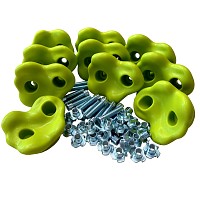 Climbing stones apple green for children, bouldering wall, climbing wall, set of 10