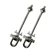 Set of 2 swing hooks “through” - type D - 190mm bar length