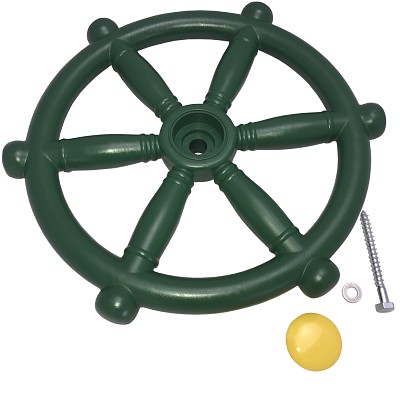 Steering wheel for play tower green Steering wheel ship driver pirate ship tree house