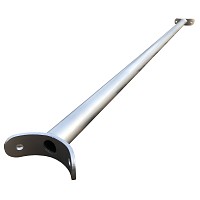 Gymnastics bar, high bar, climbing bar, pull-up bar, 120 cm gray for round wood