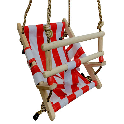 Baby swing seat - red / white