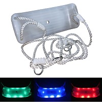 Swing seat made of plastic with multi-colored LED light effects, noctilucent