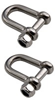 2 piece shackle connector shackle D-shackle straight 6 mm stainless steel eyebolt