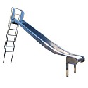 Stainless Steel Slide with Ladder 2m