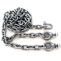 Stainless steel chain 5mm 1.8 m length with attachment eyes swing chain swing