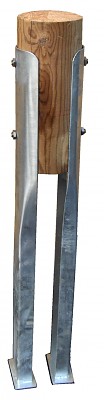 Pole Cover for Roundwood Timber Ø 10 cm and 12 cm